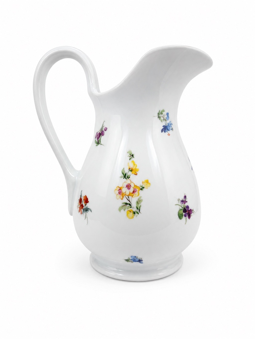 Rosenthal Bavaria KPM Hand Painted Floral Porcelain Pitcher 7.6”